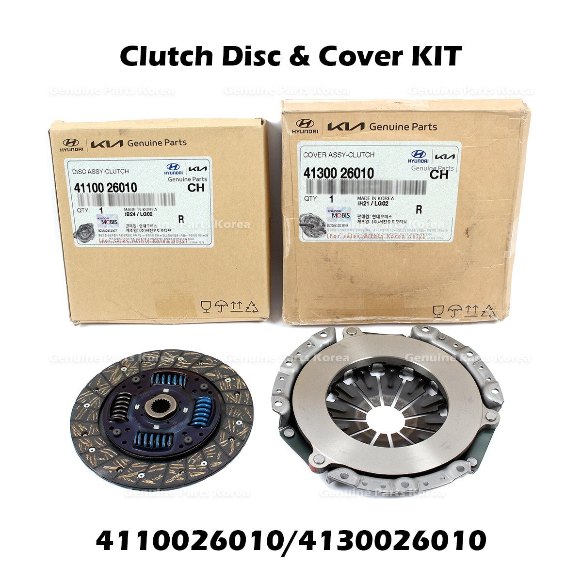 Genuine Clutch Disc & Cover KIT 4110026010 4130026010 for Hyundai Kia