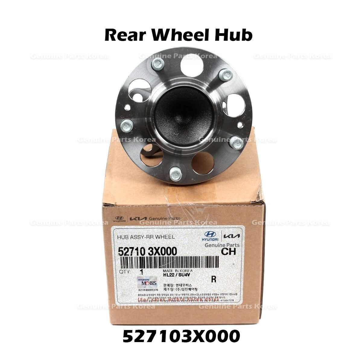Genuine Rear Wheel Hub 527103X000 for Hyundai Elantra Veloster Kia Forte