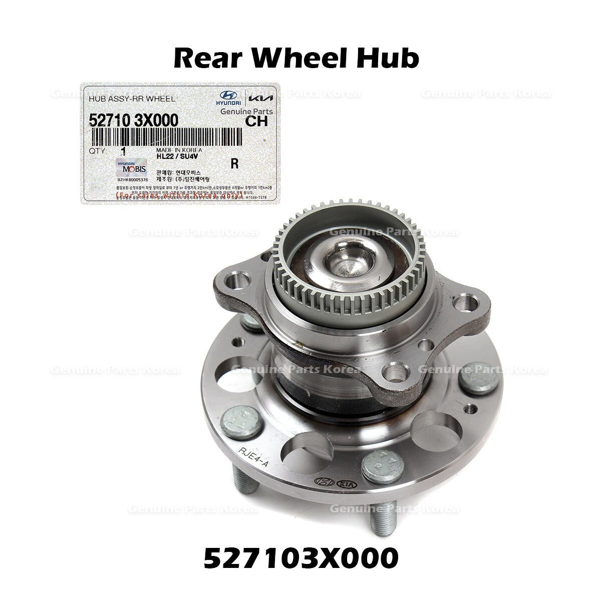 Genuine Rear Wheel Hub 527103X000 for Hyundai Elantra Veloster Kia Forte