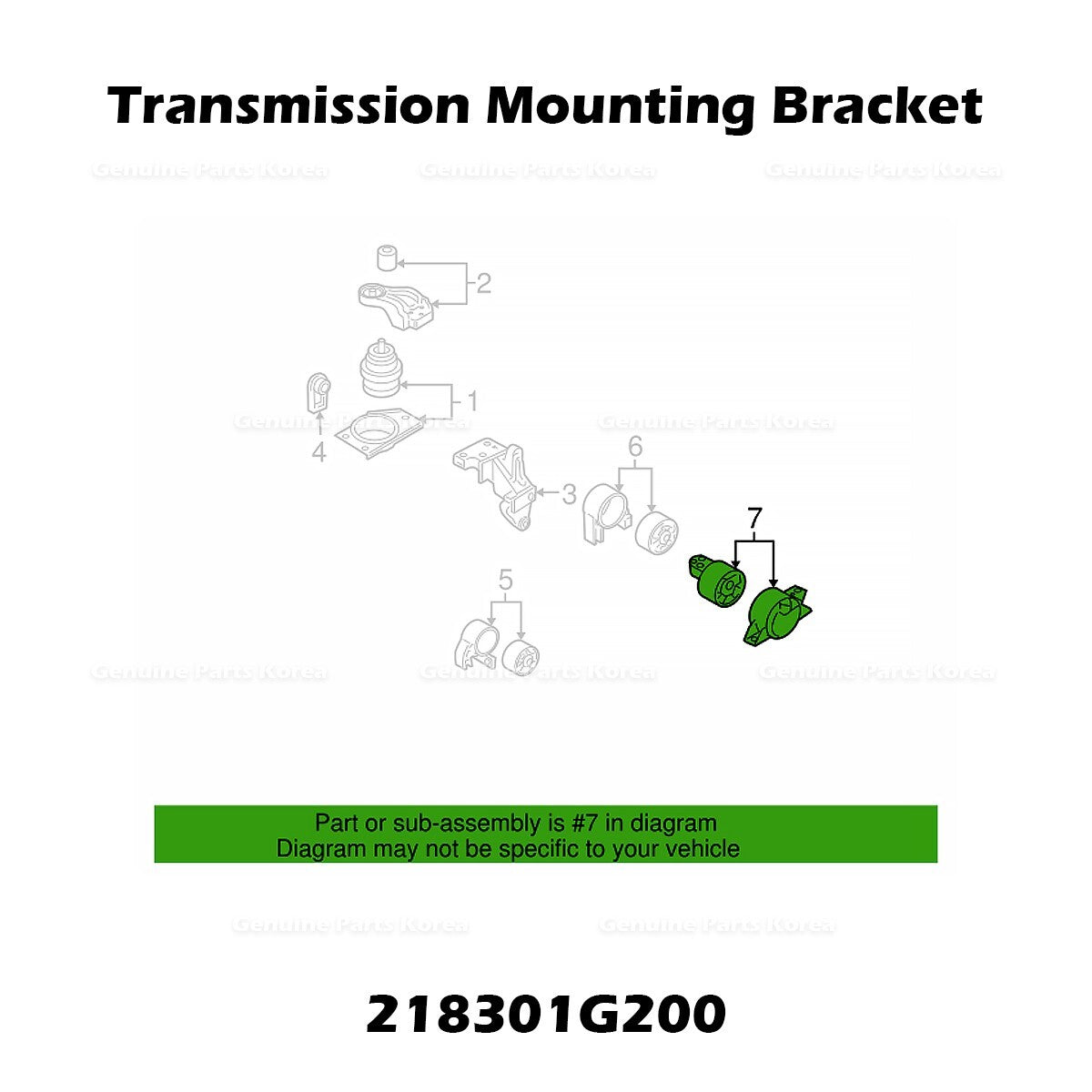 Genuine Transmission Mounting Bracket 218301G200 for Hyundai Accent Kia Rio