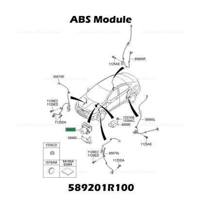 Genuine ABS Module 589201R100 for Hyundai Accent