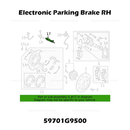 Genuine Electronic Parking Brake RH 59701G9500 for Genesis G70 Kia Stinger
