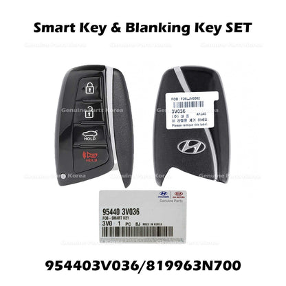 Genuine Smart Key & Blanking Key SET 954403V036 819963N700 for Hyundai Azera