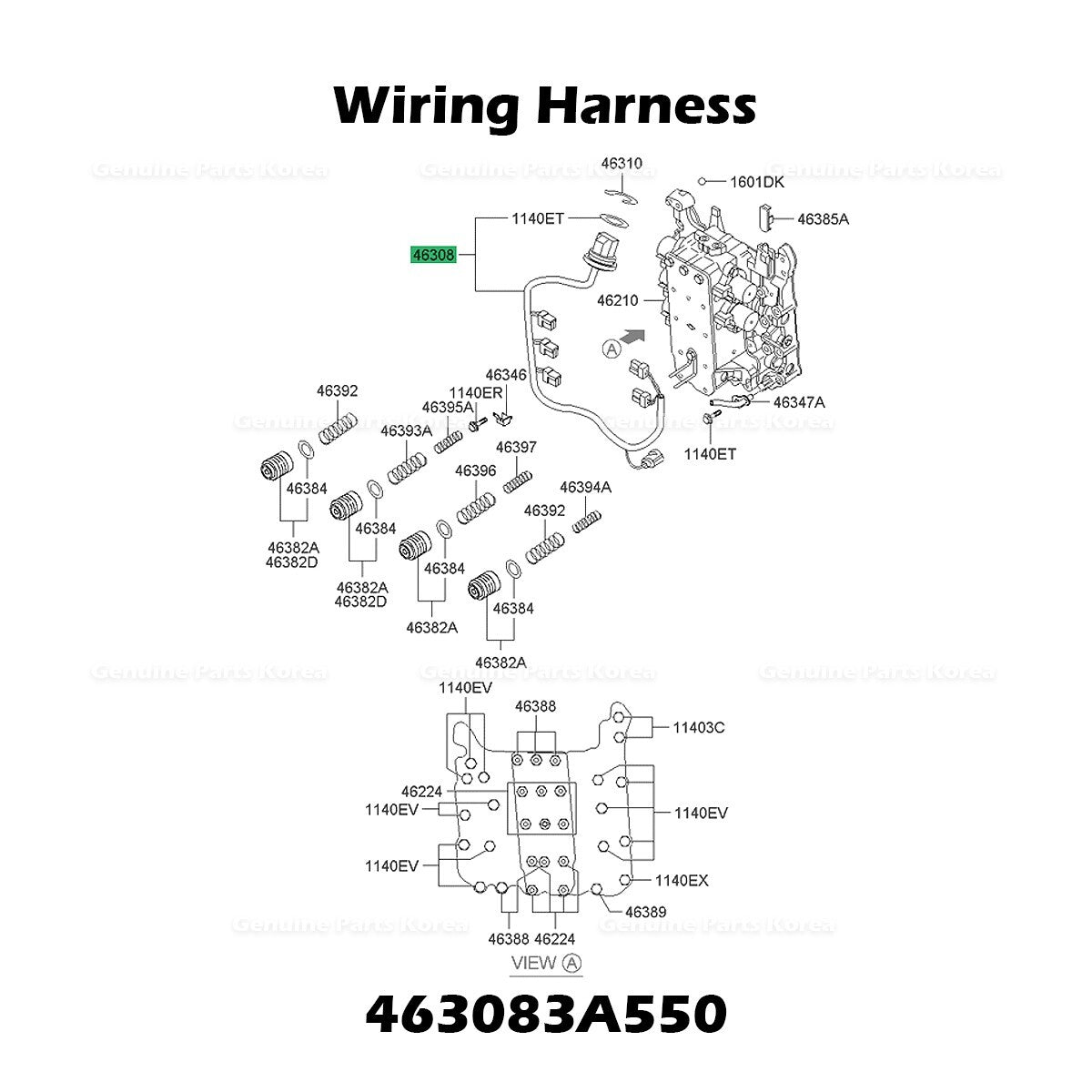 Genuine Wiring Harness 463083A550 for Hyundai Azera Santa Fe Kia Optima Sedona