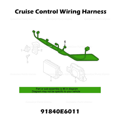 Genuine Cruise Control Wiring Harness 91840E6011 for Hyundai Sonata Hybrid