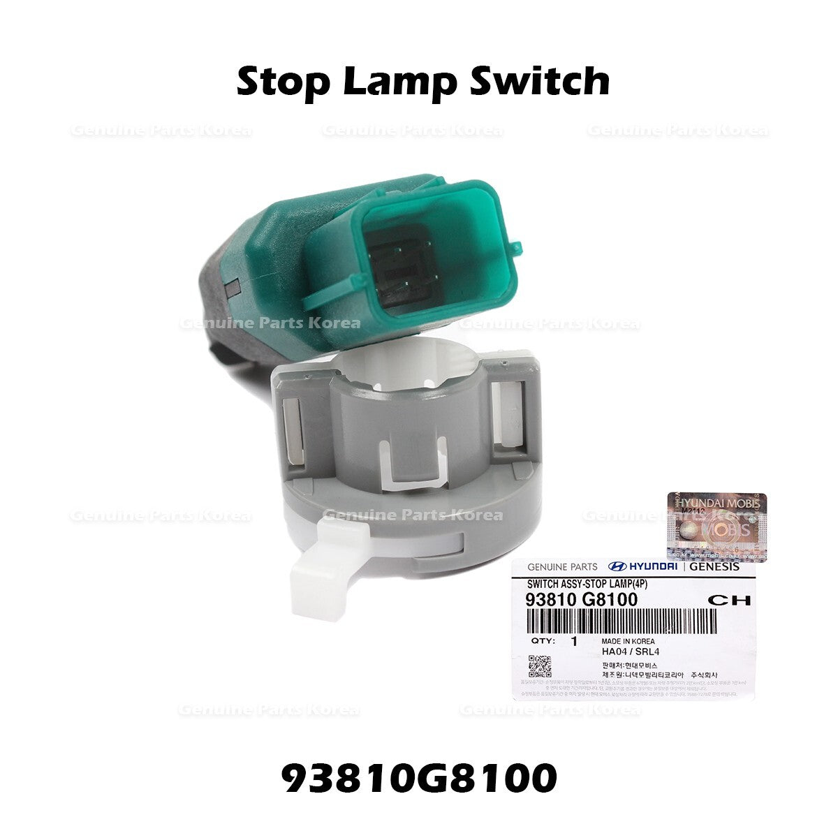 Genuine Stop Lamp Switch 93810G8100 for Hyundai Santa Fe Tucson Kia Optima