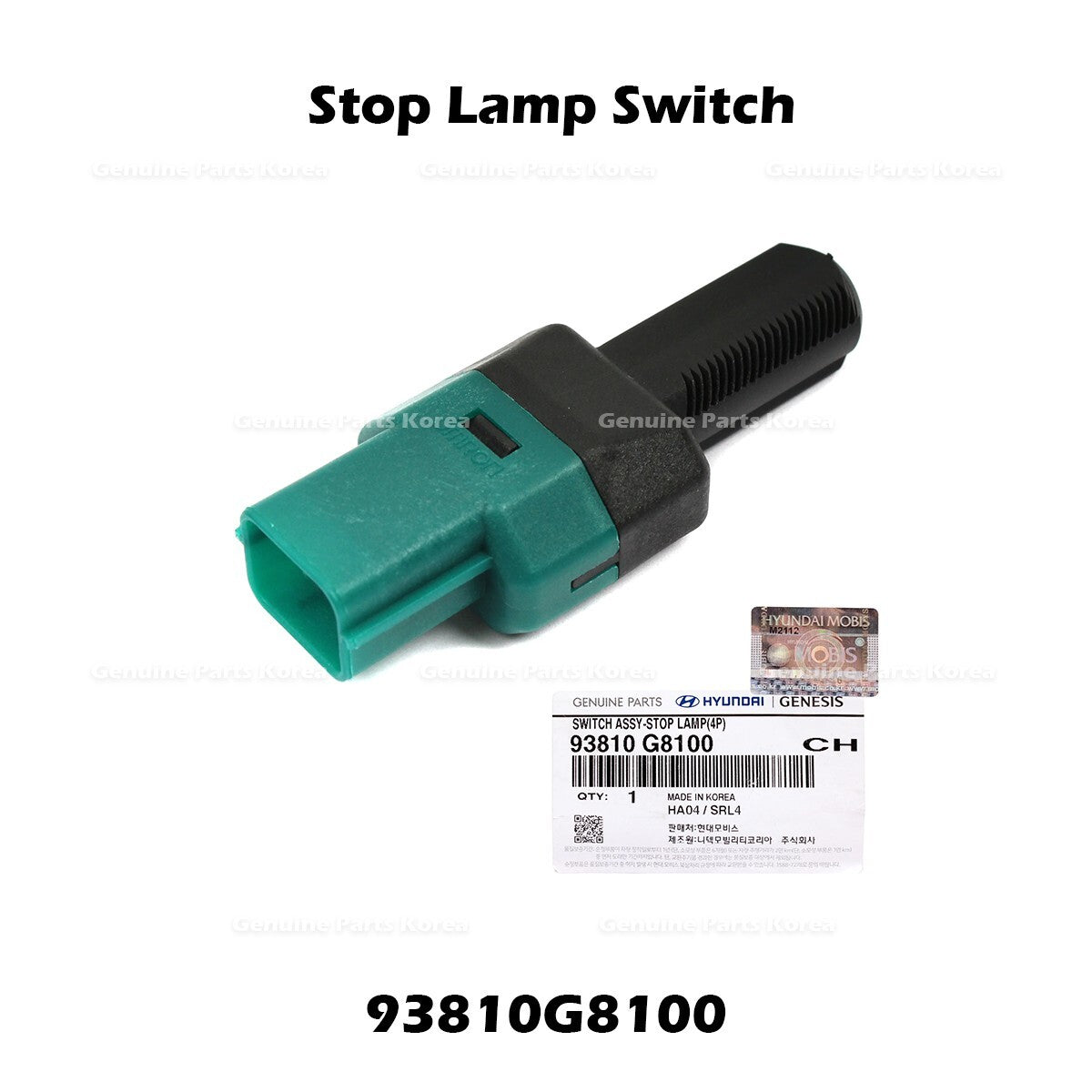 Genuine Stop Lamp Switch 93810G8100 for Hyundai Santa Fe Tucson Kia Optima