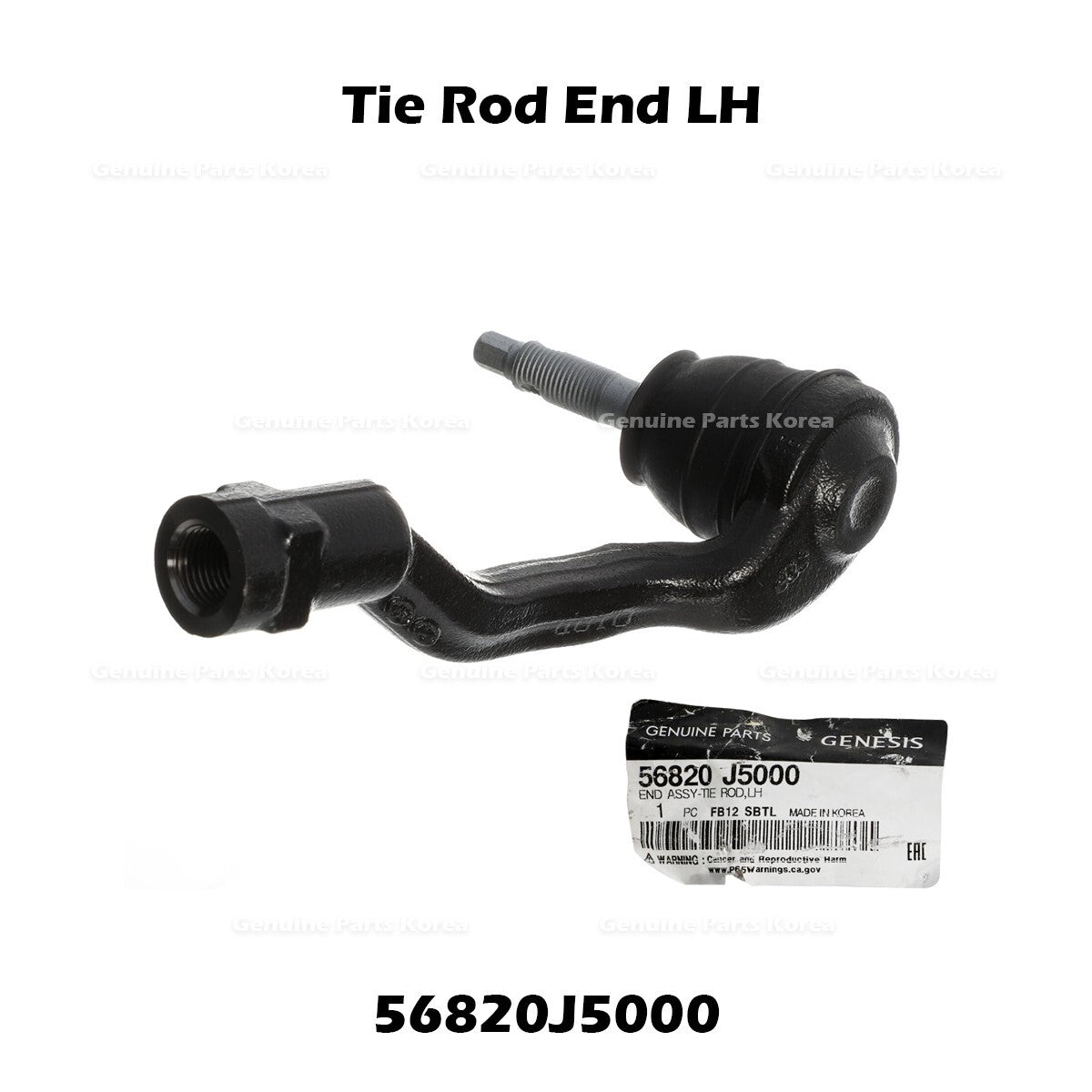 Genuine Tie Rod End LH 56820J5000 for Hyundai Genesis G70 Kia Stinger