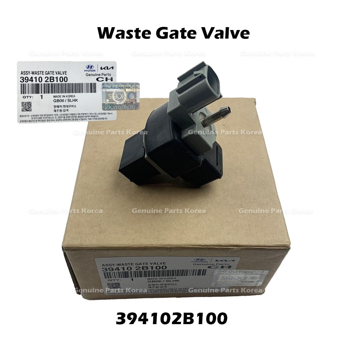 Genuine Waste Gate Valve 394102B100 for Hyundai Elantra Veloster Kia Forte