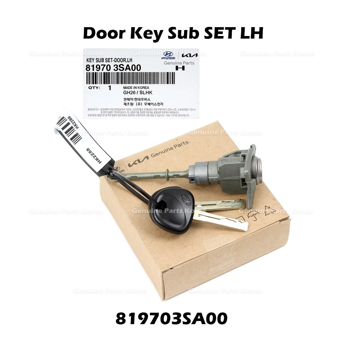 Genuine Door Key Sub SET LH 819703SA00 for Hyundai Sonata