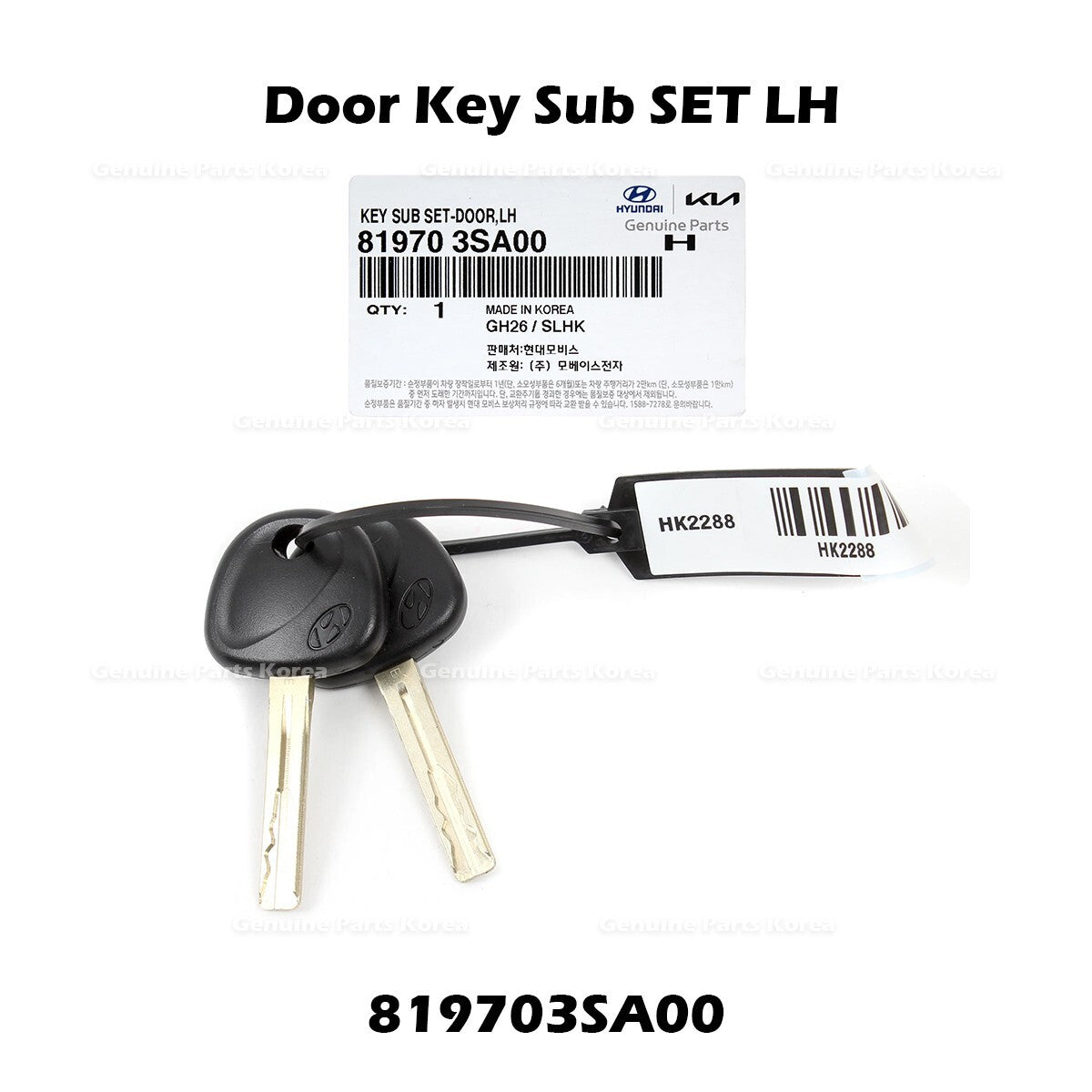 Genuine Door Key Sub SET LH 819703SA00 for Hyundai Sonata