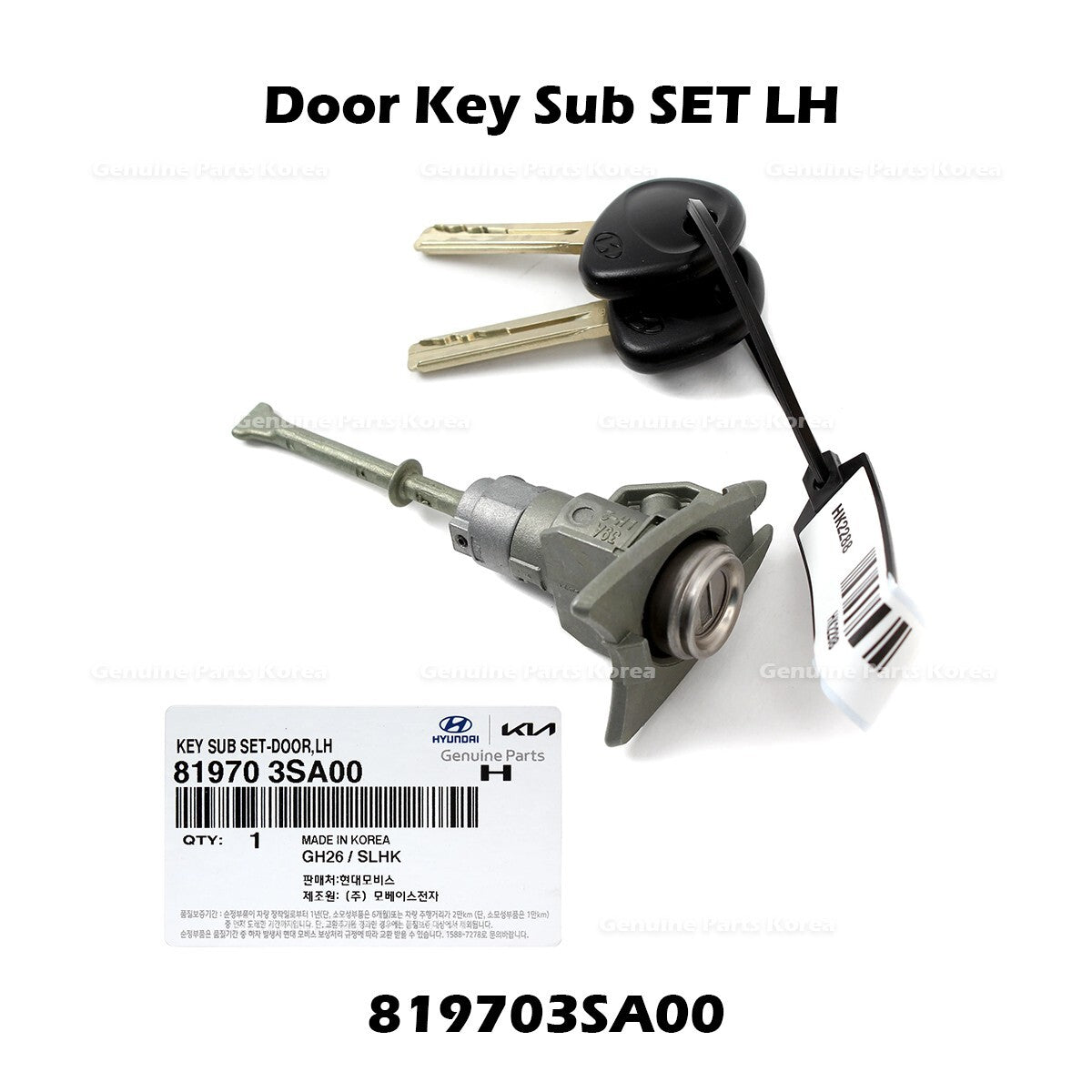 Genuine Door Key Sub SET LH 819703SA00 for Hyundai Sonata