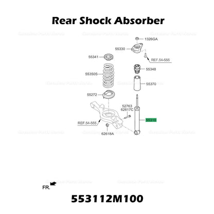 Genuine Rear Shock Absorber 553112M100 for Hyundai Genesis Coupe