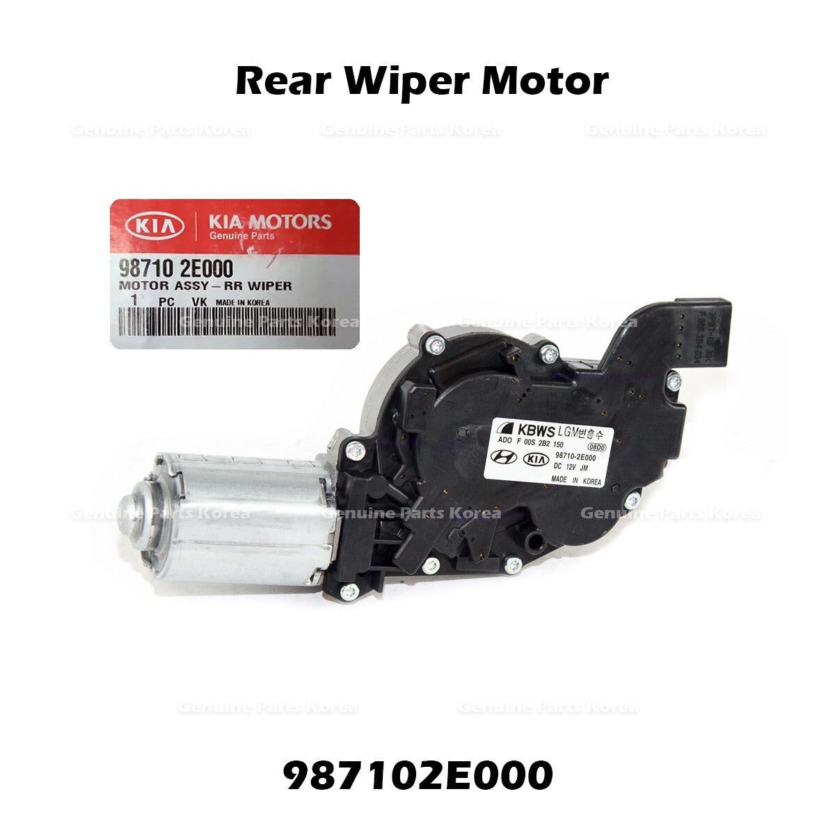 Genuine Rear Wiper Motor 987102E000 for Kia Sportage