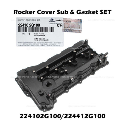 Genuine Rocker Cover Sub & Gasket SET for Hyundai Santa Fe Tucson Kia Optima