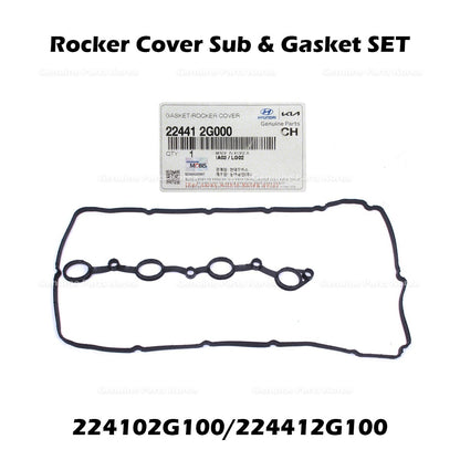 Genuine Rocker Cover Sub & Gasket SET for Hyundai Santa Fe Tucson Kia Optima