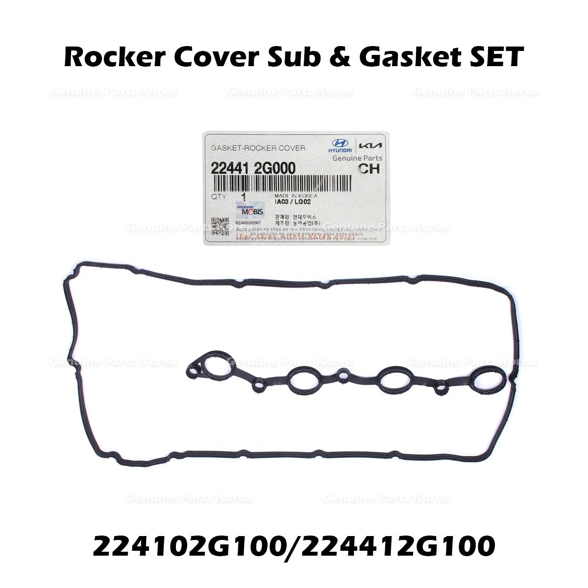 Genuine Rocker Cover Sub & Gasket SET for Hyundai Santa Fe Tucson Kia Optima