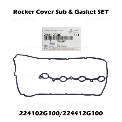 Genuine Rocker Cover Sub & Gasket SET for Hyundai Santa Fe Tucson Kia Optima