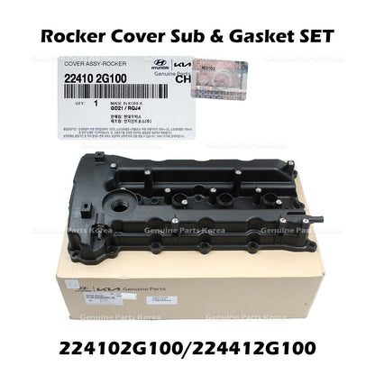 Genuine Rocker Cover Sub & Gasket SET for Hyundai Santa Fe Tucson Kia Optima