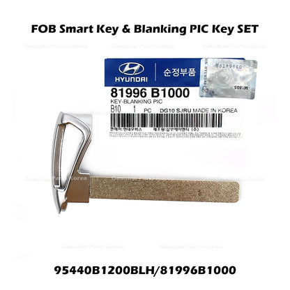 Genuine FOB Smart Key & Blanking PIC Key SET 95440B1200BLH for Hyundai Genesis