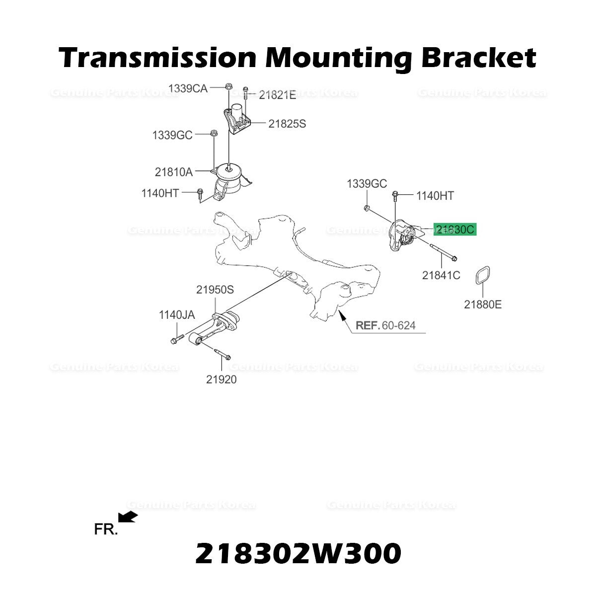 Genuine Transmission Mounting Bracket 218302W300 for Hyundai Santa Fe