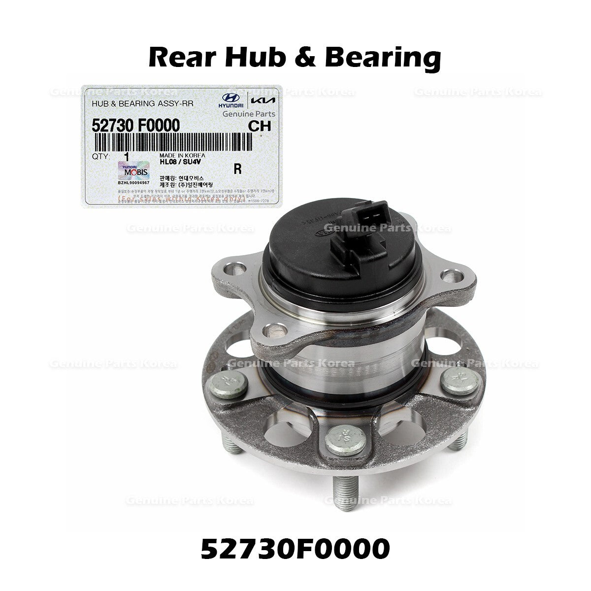 Genuine Rear Hub & Bearing 52730F0000 for Hyundai Elantra Ioniq Kia Forte