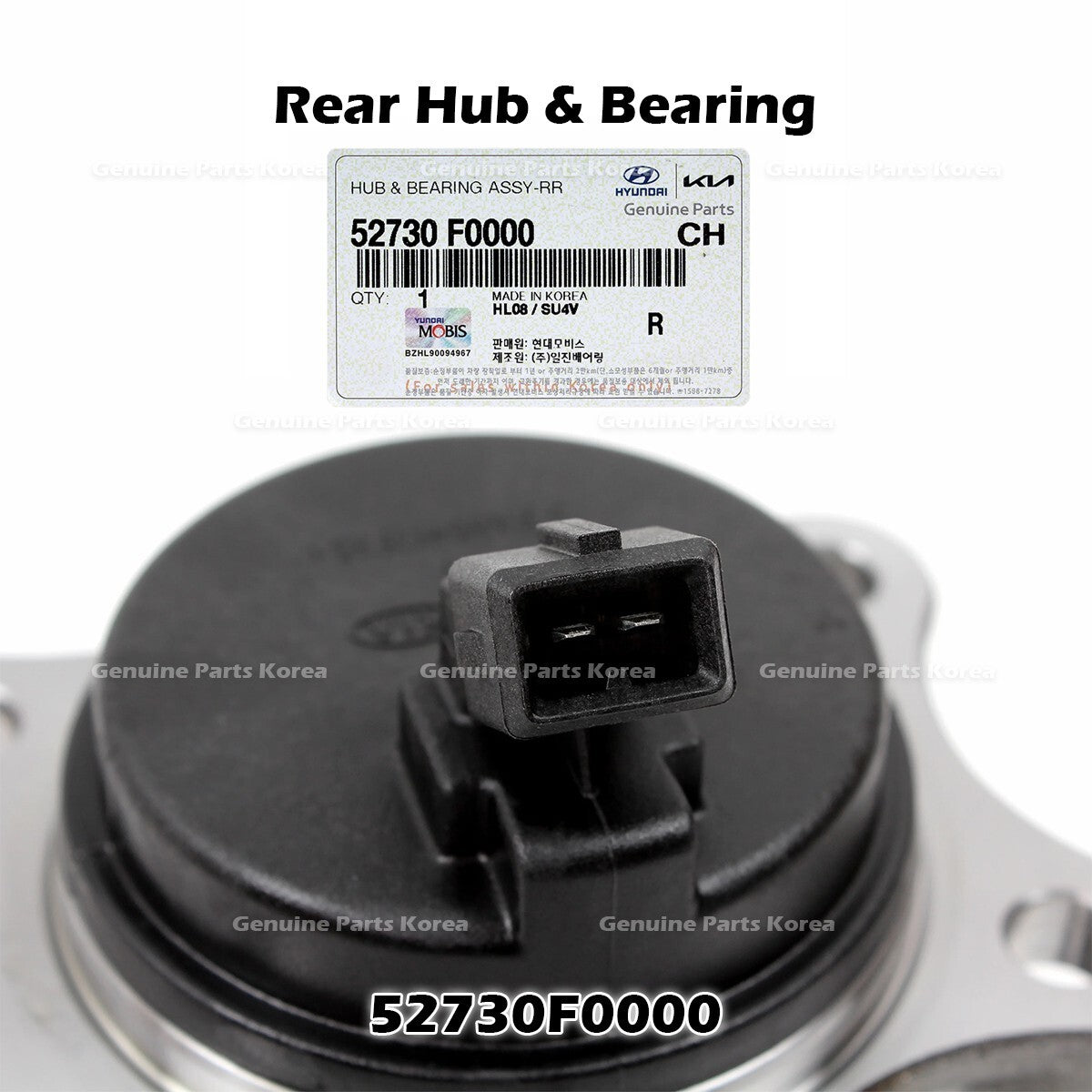 Genuine Rear Hub & Bearing 52730F0000 for Hyundai Elantra Ioniq Kia Forte