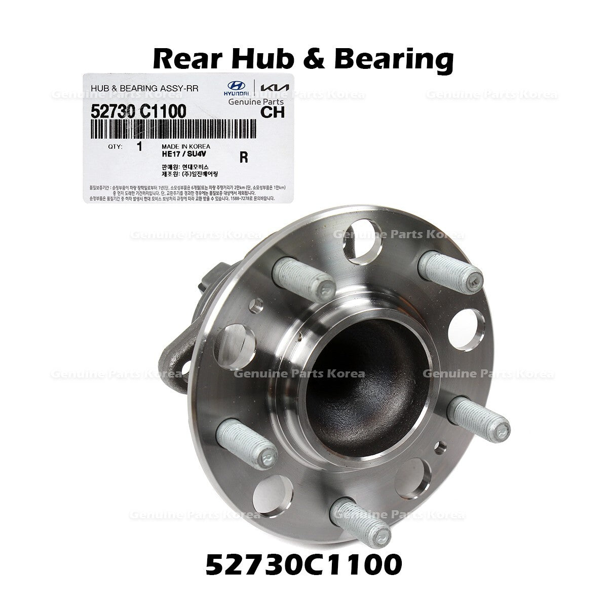 Genuine Rear Hub & Bearing 52730C1100 for Hyundai Sonata Tucson Kia Optima