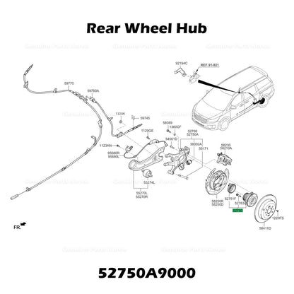 Genuine Rear Wheel Hub 52750A9000 for Kia Sedona