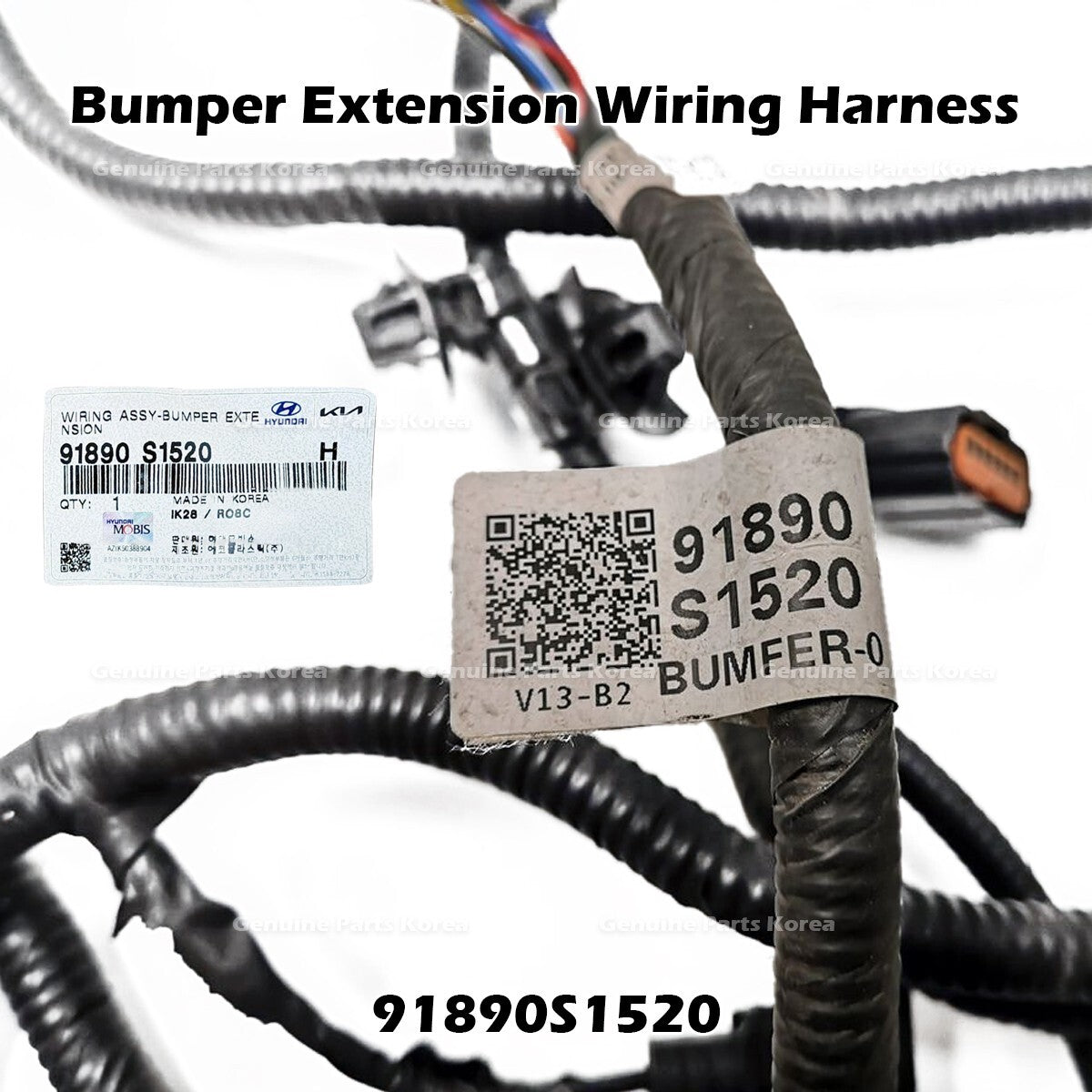 Genuine Bumper Extension Wiring Harness 91890S1520 for Hyundai Santa Fe Hybrid
