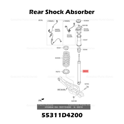 Genuine Rear Shock Absorber 55311D4200 for Kia Optima