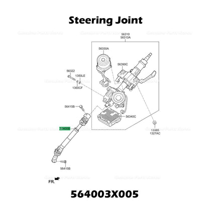 Genuine Steering Joint 564003X005 for Hyundai Elantra