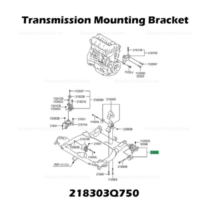 Genuine Transmission Mounting Bracket 218303Q750 for Hyundai Sonata Kia Optima
