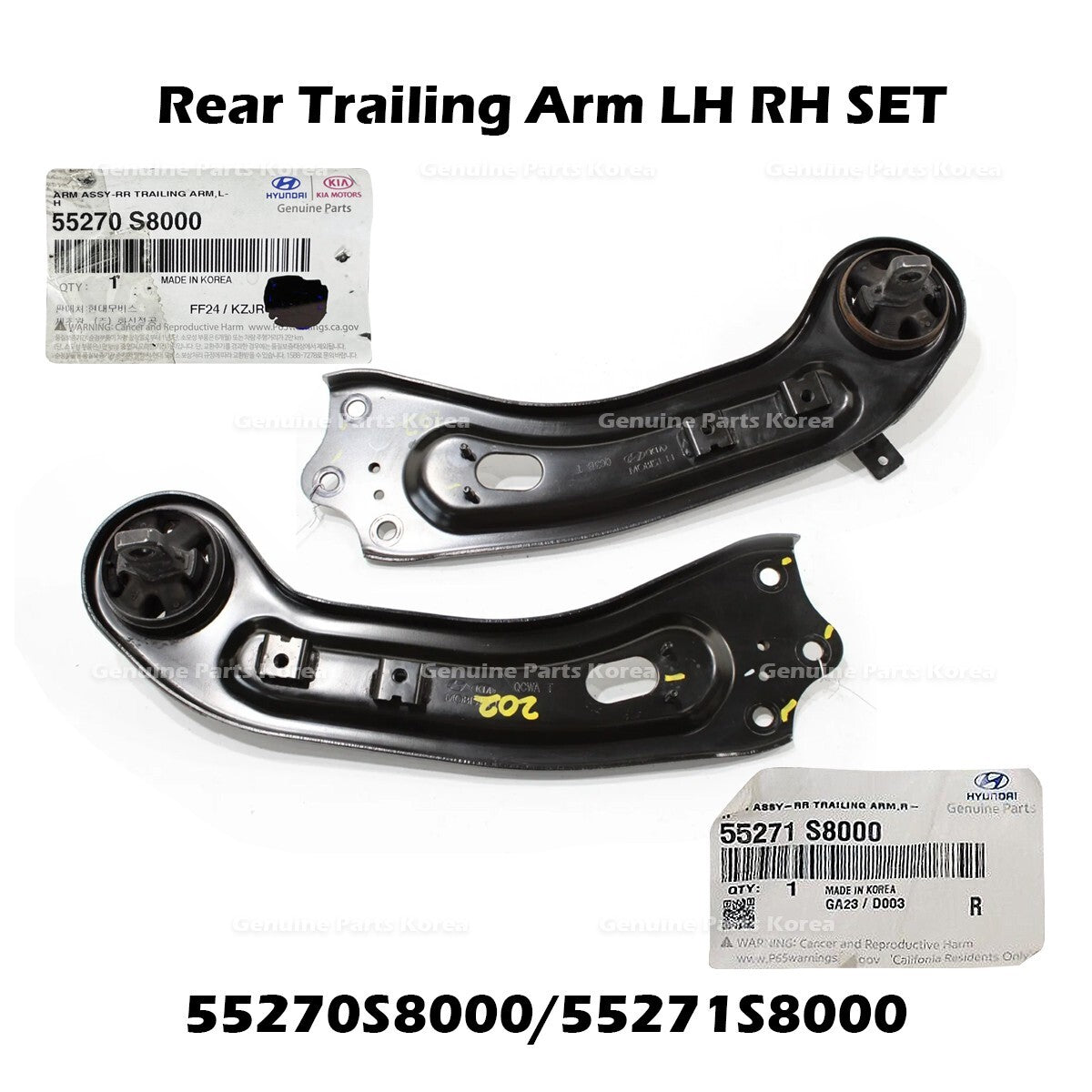 Genuine Rear Trailing Arm LH RH SET 55270S8000 55271S8000 for Hyundai Palisade