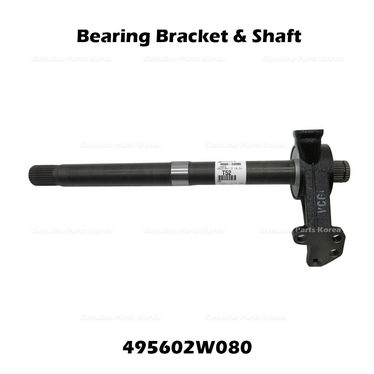 Genuine Bearing Bracket & Shaft 495602W080 for Hyundai Maxcruz Santa Fe
