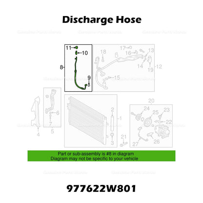 Genuine Discharge Hose 977622W801 for Hyundai Santa Fe