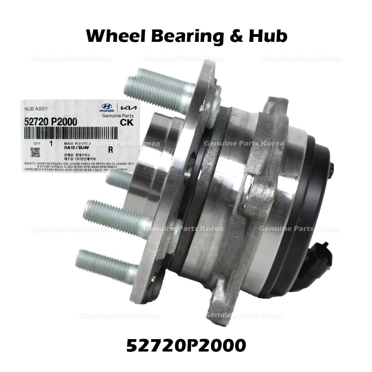 Genuine Wheel Bearing & Hub 52720P2000 for Hyundai Ioniq Santa Fe Kia Sorento
