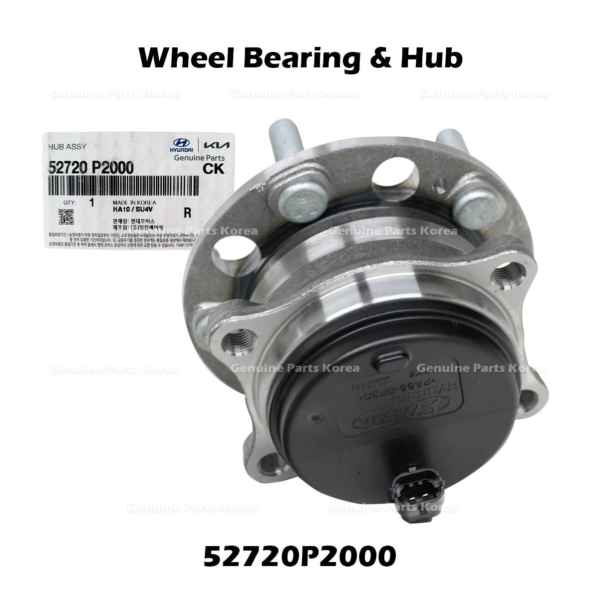 Genuine Wheel Bearing & Hub 52720P2000 for Hyundai Ioniq Santa Fe Kia Sorento