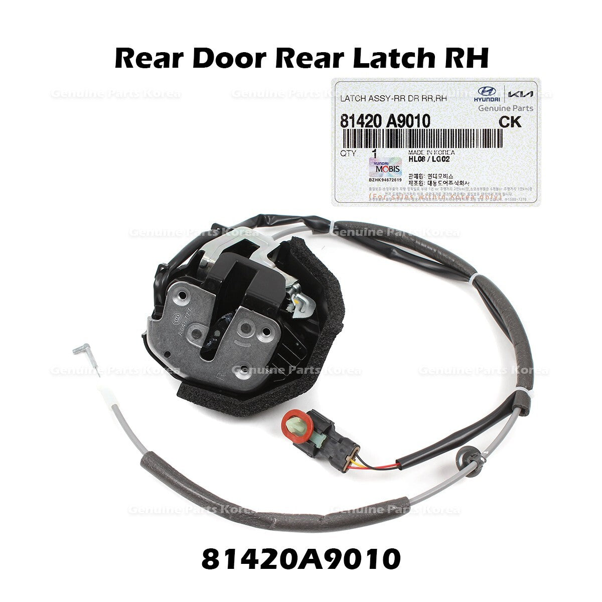 Genuine Rear Door Rear Latch RH 81420A9010 for Kia Sedona