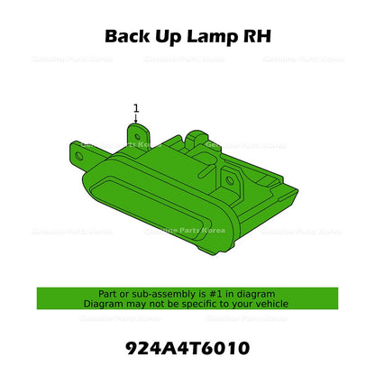 Genuine Back Up Lamp RH 924A4T6010 for Hyundai Genesis GV80