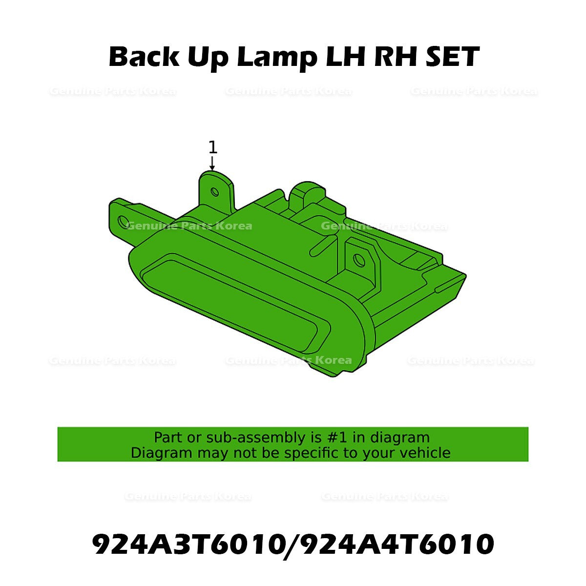 Genuine Back Up Lamp LH RH SET 924A3T6010 924A4T6010 for Hyundai Genesis GV80