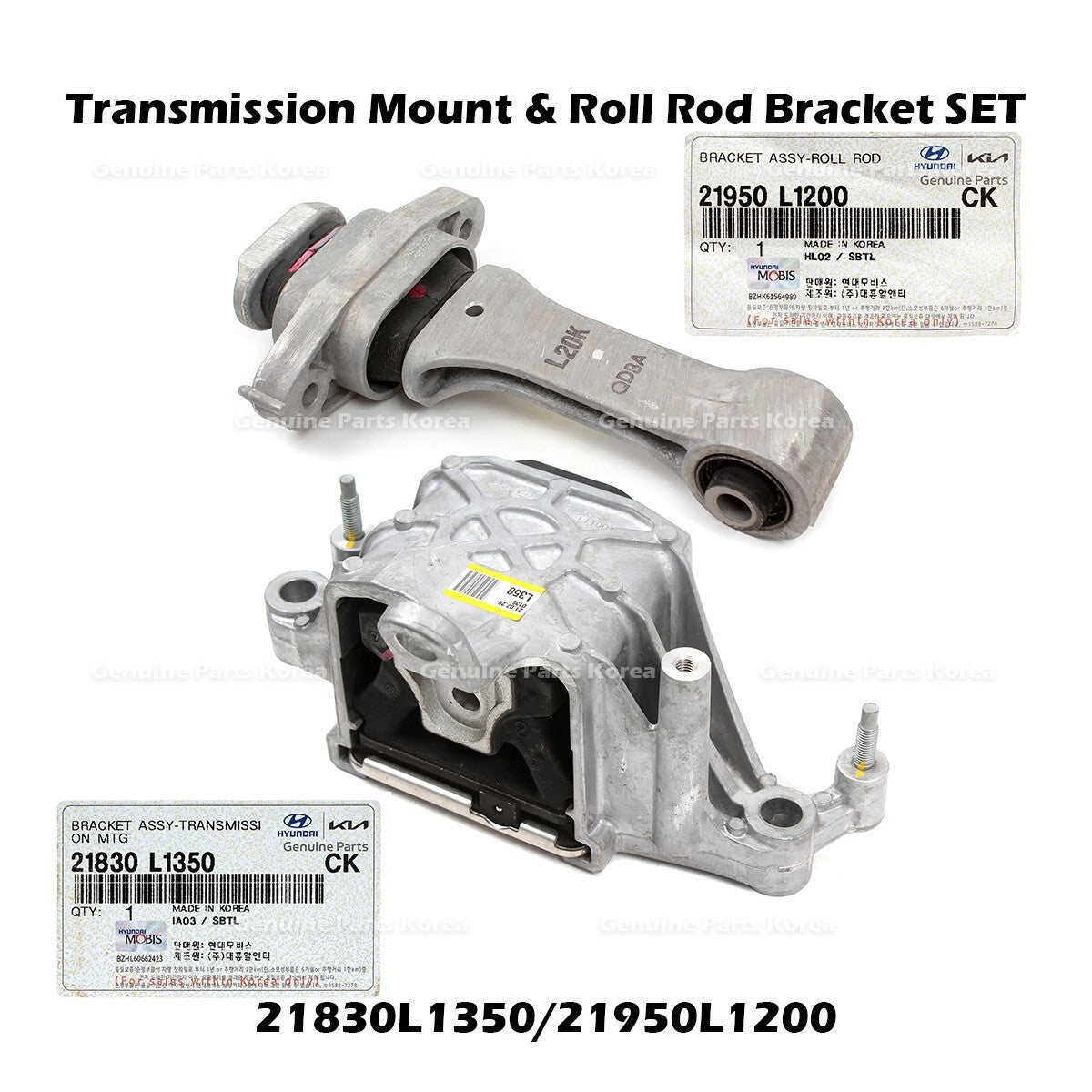Genuine Transmission Mount & Roll Rod Bracket SET for Hyundai Sonata