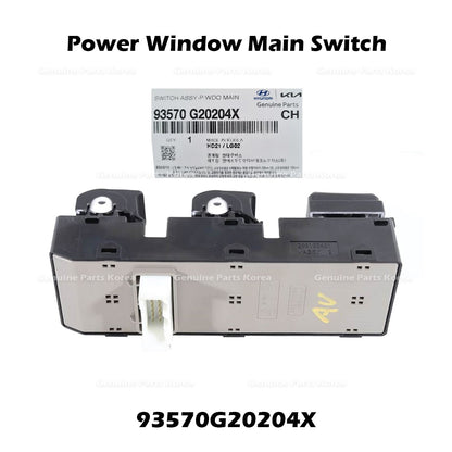 Genuine Power Window Main Switch 93570G20204X for Hyundai Ioniq