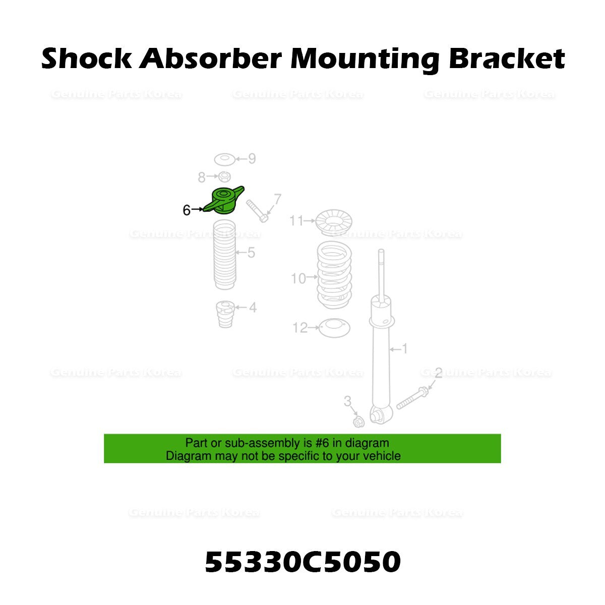 Genuine Shock Absorber Mounting Bracket 55330C5050 for Kia Sorento
