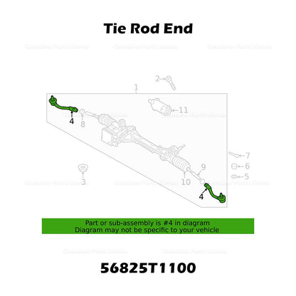 Genuine Tie Rod End 56825T1100 for Hyundai Genesis G80 G90 GV80