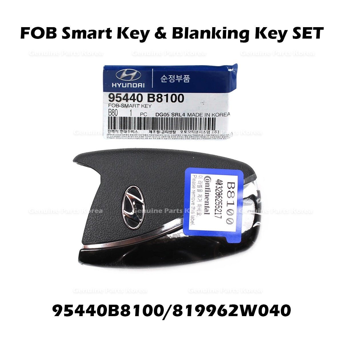 Genuine FOB Smart Key & Blanking Key SET 95440B8100 for Hyundai Santa Fe