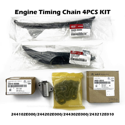 Genuine Engine Timing Chain 4PCS KIT for Hyundai Elantra Kia Forte