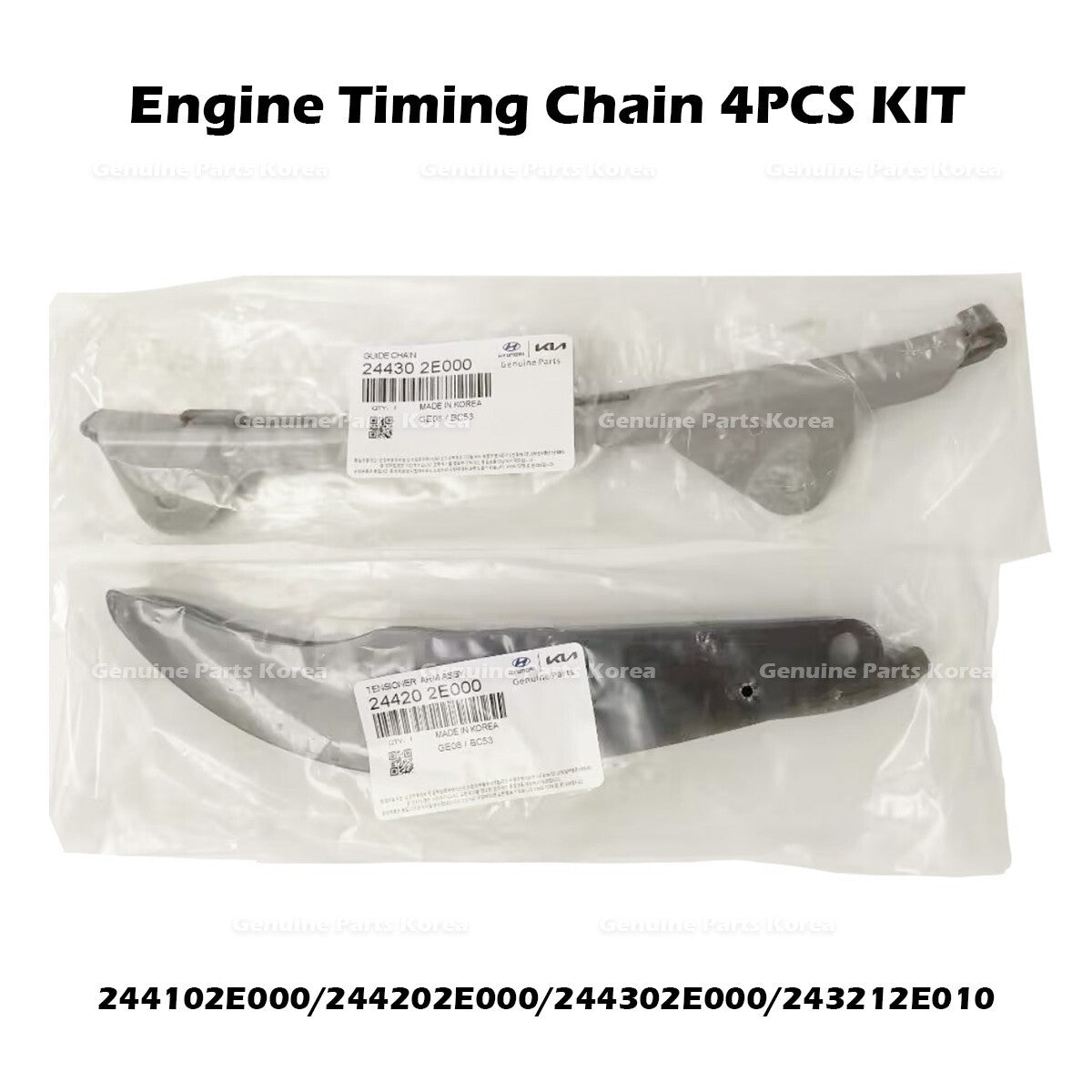 Genuine Engine Timing Chain 4PCS KIT for Hyundai Elantra Kia Forte