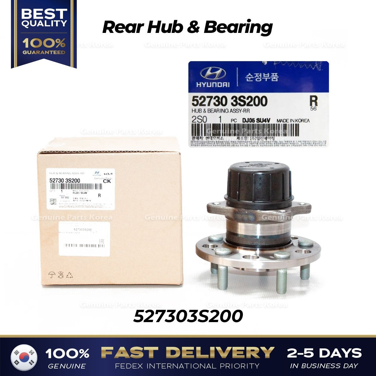 Genuine Rear Hub & Bearing 527303S200 for Hyundai Azera Sonata Kia Optima