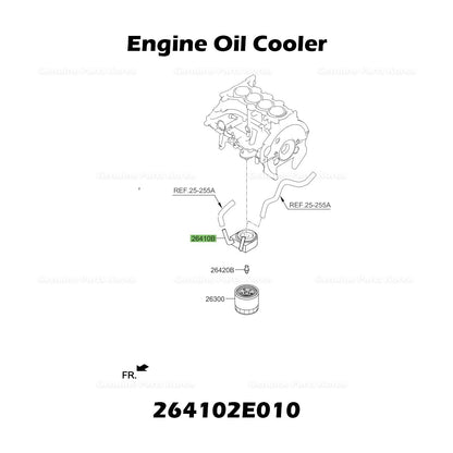Genuine Engine Oil Cooler 264102E010 for Hyundai Sonata Kia Optima Hybrid